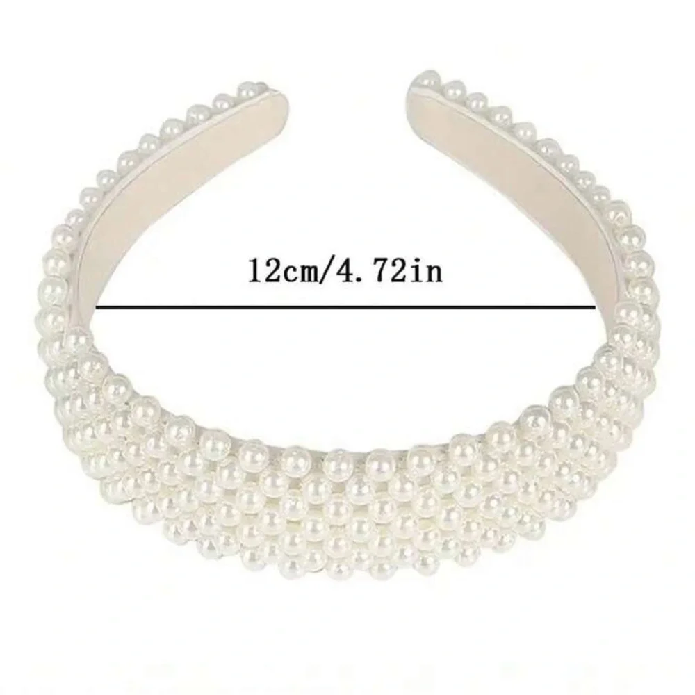 NEW! Elegant Ivory Pearl Beaded Headband
